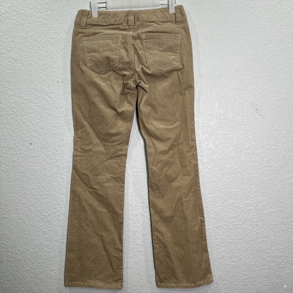 Tommy Hilfiger Tan Corduroy Bootcut Pants Womens 2 Khaki Academia 90s Y2K Earthy - Picture 3 of 9